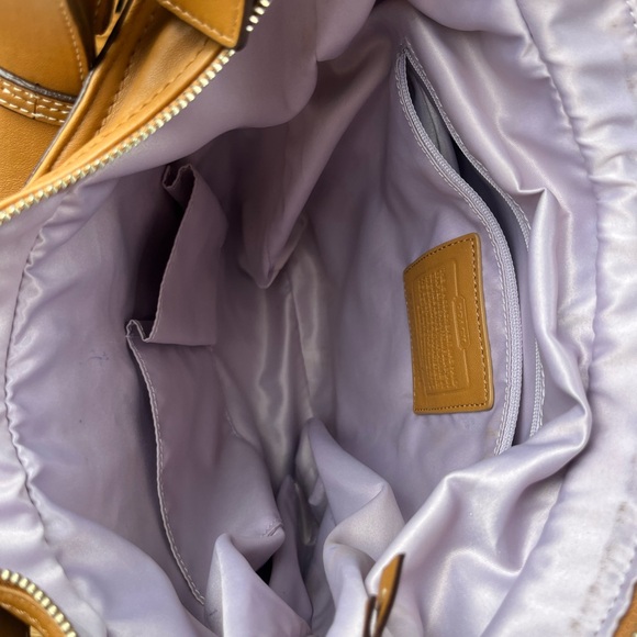 EUC Coach Duffle Shoulder Bags 2Way Diagonal Hanging F17116 Camel Brown - Picture 10 of 11